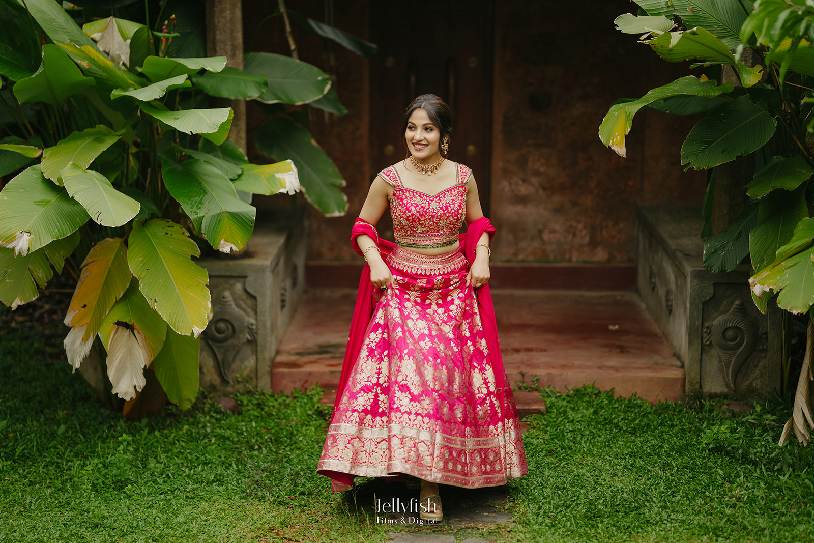 Royal Megenta Brocade Lehenga